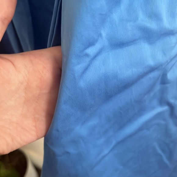 David’s Bridal Formal Dress Cornflower Blue Spaghetti Strap Wedding Bridesmaid 6 - Picture 5 of 5